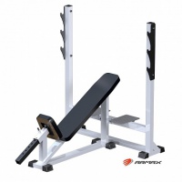 скамья для штанги со стойками наклонная 30? arms ar014