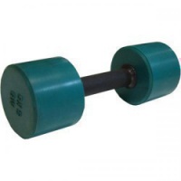 гантель обрезиненная с обрезиненной ручкой mb barbell, цветная, 6 кг