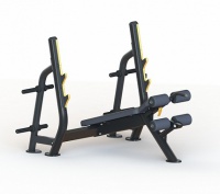 олимпийская скамья kraft fitness с отрицательным наклоном kfodby