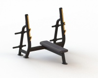 олимпийская горизонтальная скамья kraft fitness kfofby