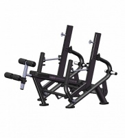 олимпийская наклонная вниз скамья с ограничителями и регулировкой наклона стоек vertex еfb 103