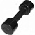 гантель обрезиненная с обрезиненной ручкой mb barbell, чёрная, 2 кг